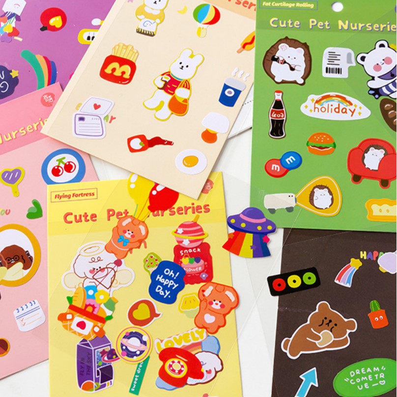 Tấm sticker Lovely nurseries hình dán trang trí sổ tay | BST078