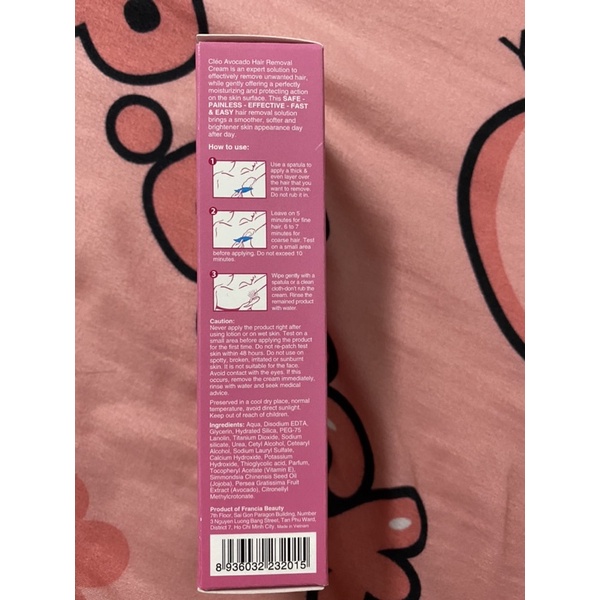 Kem Bơ Tẩy Lông CLEO  Hồng Dành Cho Da nhạy cảm-50g