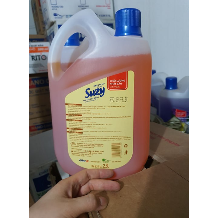 Nước lau ĐỒ GỖ VÀ SÀN GỖ SUZY 4L GIỮ MÀU GỖ TỰ NHIÊN, KHÔNG CO NGÓT CONG VÊNH- thành phần HỮU CƠ, chất lượng NHẬT BẢN
