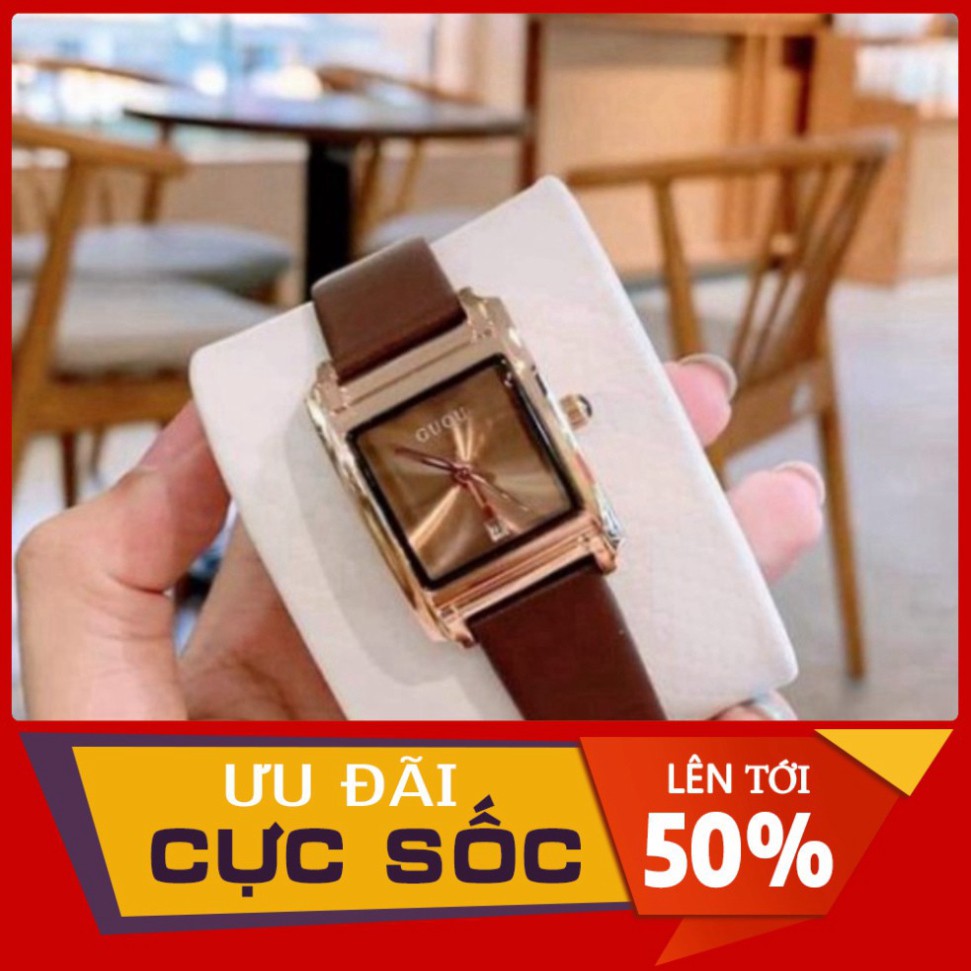 Đồng hồ nữ dây da cao cấp chính hãng Guou đẳng cấp siêu đẹp cho bạn giá hiện đại - #guou