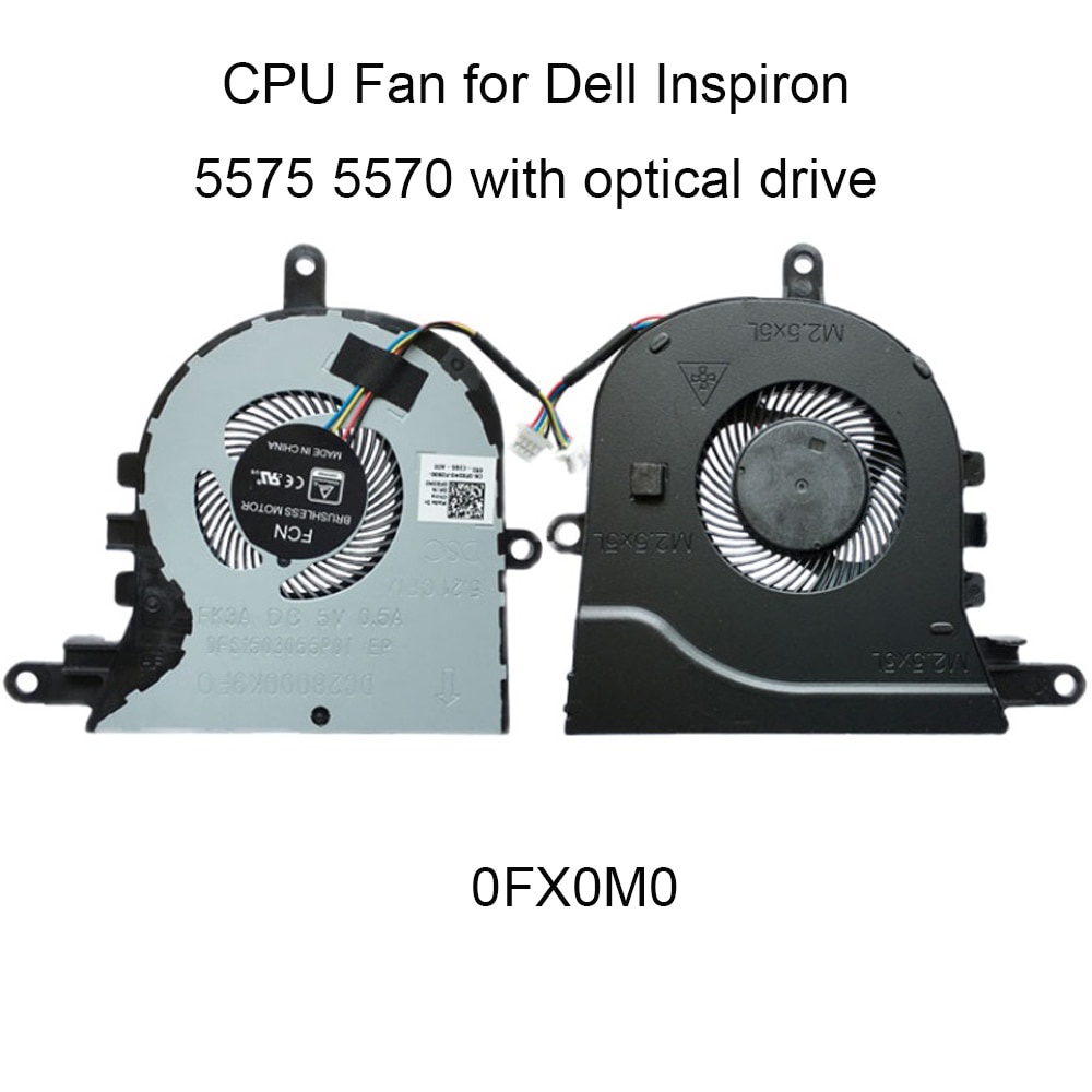 (FAN) QUẠT LAPTOP DELL INS 5570 (MÁY CÓ Ổ DVD / MÁY KHÔNG Ổ DVD) dùng cho Inspiron 15 5570 5575 5770 5775, Latitude 3590