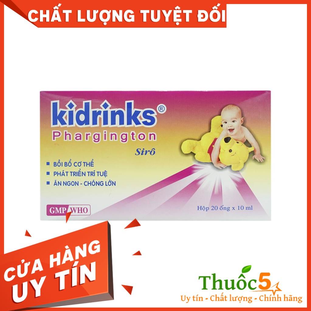 Kidrinks Phargington Syrup Nic bổ sung vitamin, các chất cần thiết cho trẻ -  Hộp 20 ống