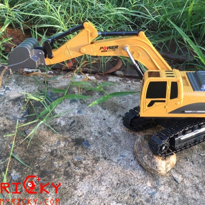 Xe điều khiển từ xa - Bộ xe công trình xe múc, Ben,Cẩu, Gạt Ủi, Lu điều khiển bánh xích
