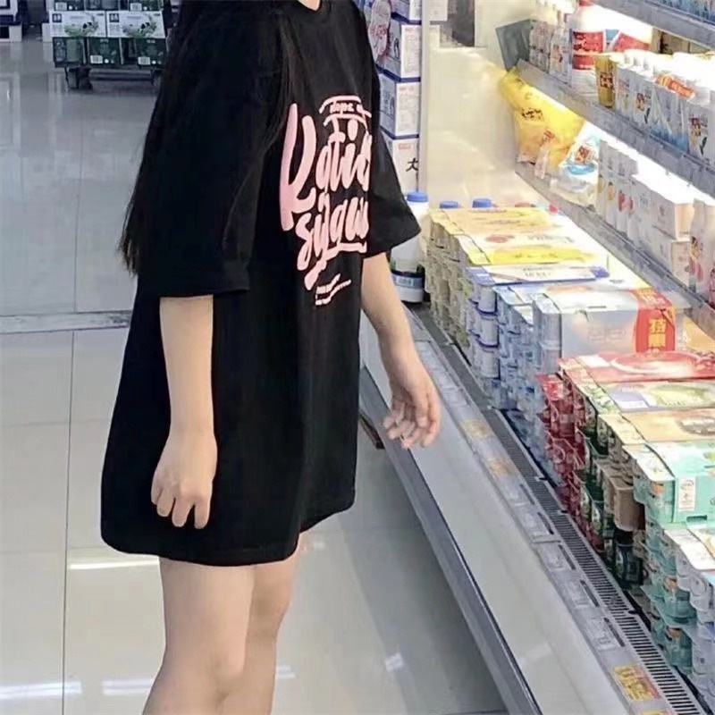 NRVP Áo Thun Nữ Tay Ngắn Cổ Tròn Cỡ Lớn Thời Trang Hàn Quốc