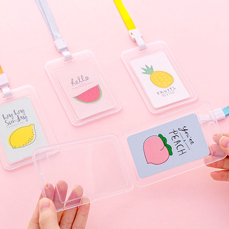 Bao đựng thẻ trong suốt chống thấm nước kèm dây đeo dễ thương | BigBuy360 - bigbuy360.vn