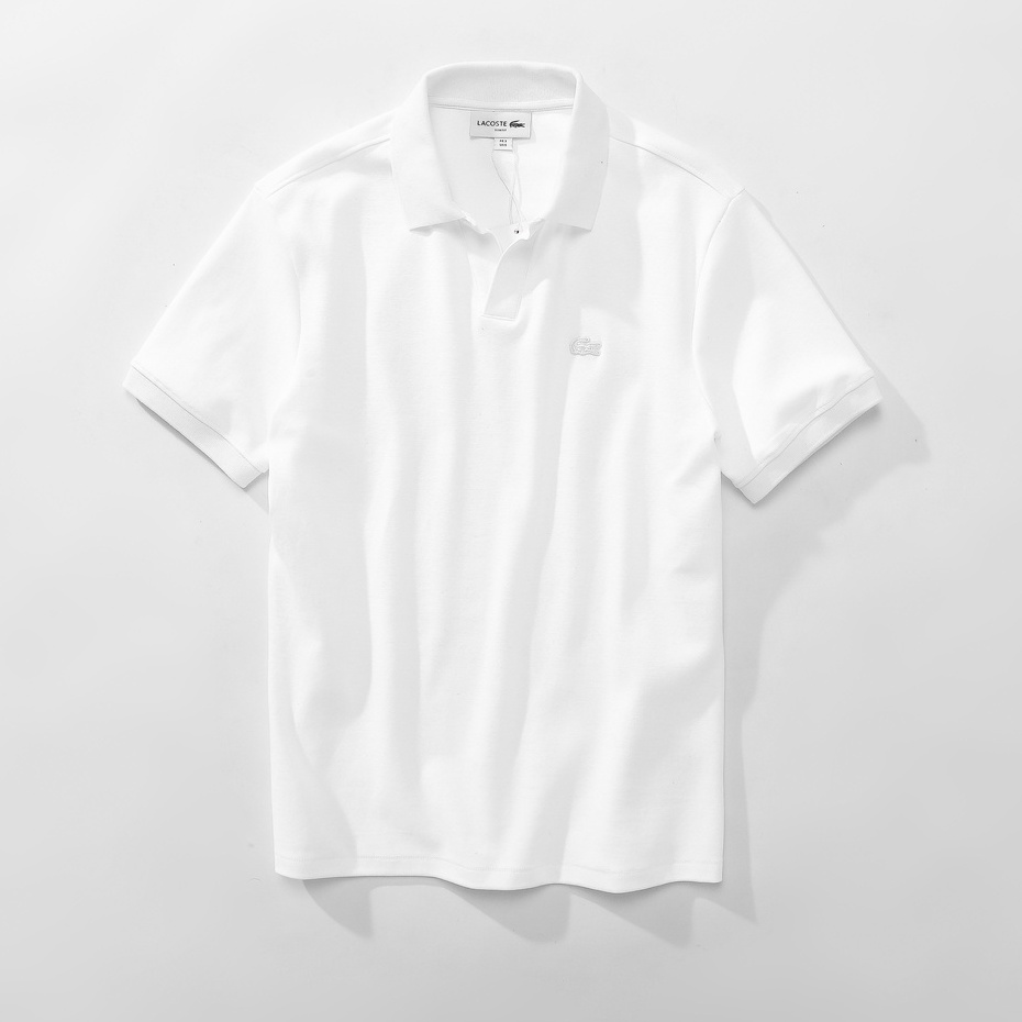 Áo Thun Nam POLO LACOSTE CỔ V TRƠN KHÔNG NÚT BASIC SlimFit - Vải Chính Phẩm Nhẹ Mát Cao Cấp Hàng Xuất Xịn