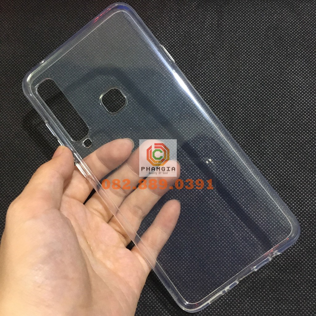 Ốp lưng Samsung A9 2018 dẻo đen TPU và dẻo trong viền gồ bảo vệ cam bền đẹp