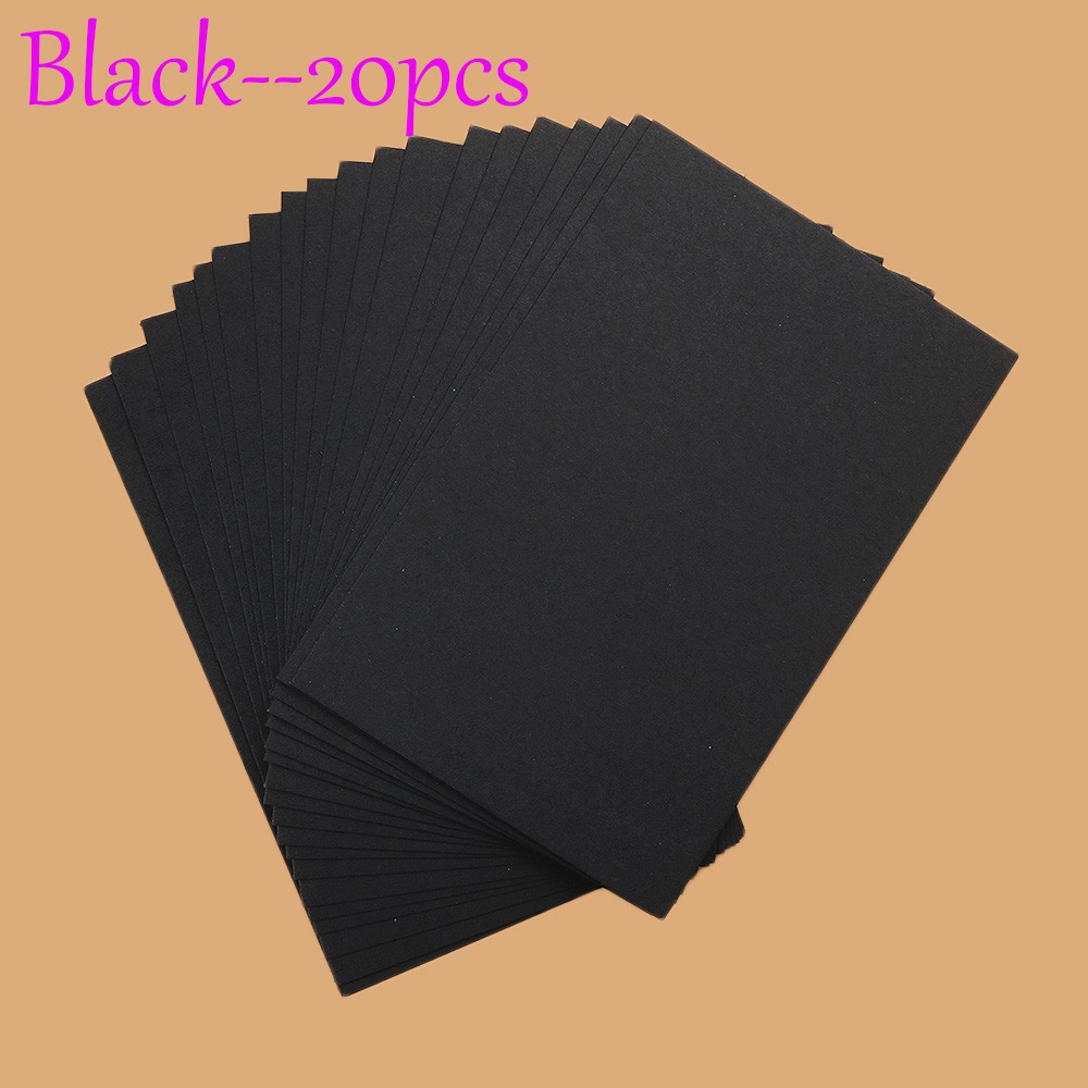 Bộ 20/100 giấy kraft kích thước 14.4*9.4cm dùng làm thiệp mời trang trí tiện dụng