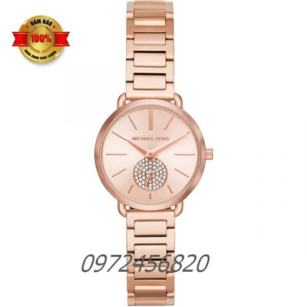 Đồng Hồ Nữ Michael Kors MK3839 - Đính Full Pha Lê Ô Kim Giây Sang Trọng