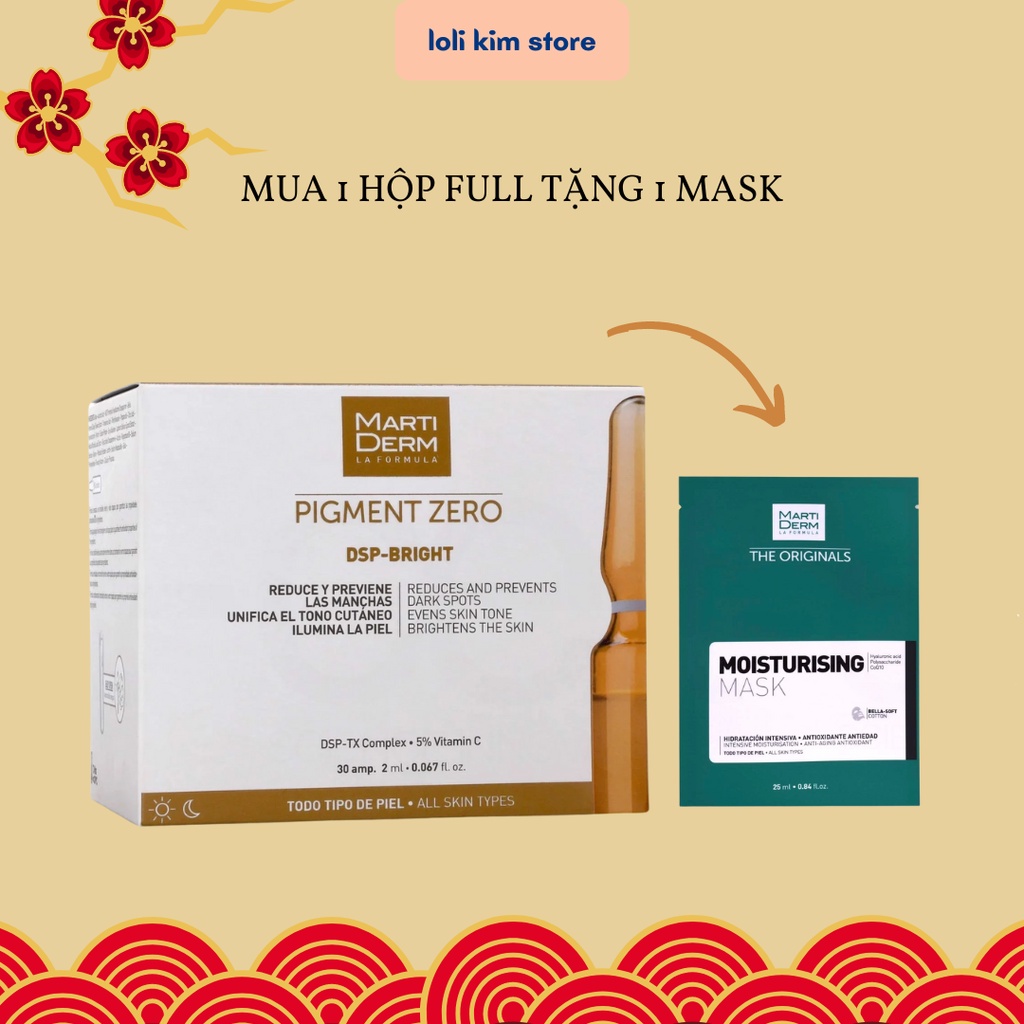 (FREESHIP) DSP MartiDerm Pigment Zero - Ampoule Dưỡng Sáng Đều Màu Da, Giảm Đốm Sắc Tố