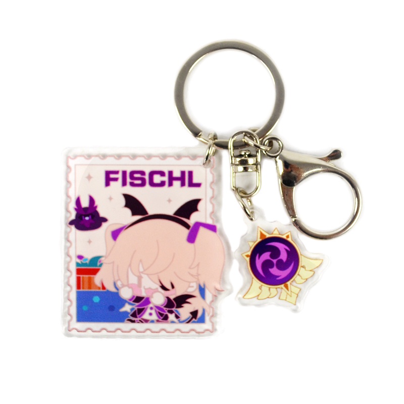 Móc khóa acrylic Tmdbyx có khung hình hoạt hình Genshin Impact xinh xắn dùng để trang trí