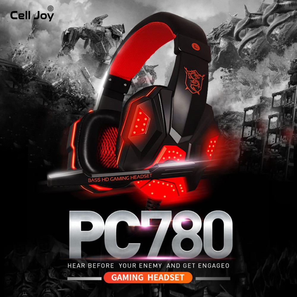 Tai nghe chụp tai Gaming Plextone PC780 phiên bản đèn LED Bass HD có Mic chuyên game