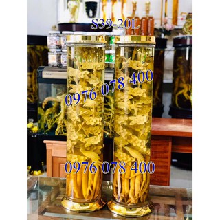 [ CHÍNH HÃNG ] Bình Ngâm Rượu Hàn Quốc 20 Lít , Bình Trụ Thuỷ Tinh Yongcheon, BHQ-S39