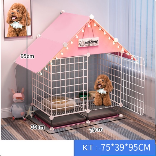 [ Tặng Vòng Cổ ] Combo Chuồng Chó Có Mái Chắc Chắn - Gía Rẻ - Có 2 Kích Thước Lựa Chọn