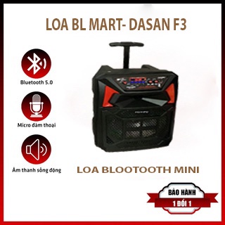 Loa Bluetooth Không Dây Cầm Tay BL SMART- DASAN F3 Mini Nghe Nhạc Hay, Hỗ Trợ Cắm Usb Thẻ Nhớ Tf Nhỏ Gọn Giá Rẻ