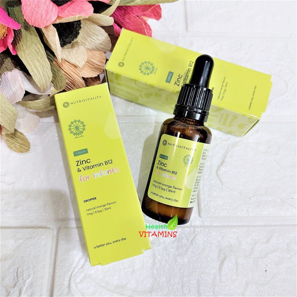 Kẽm Giọt Anh Nutrivitality Zinc Vitamin B12 Hỗ Trợ Tăng Đề Kháng Cho Bé