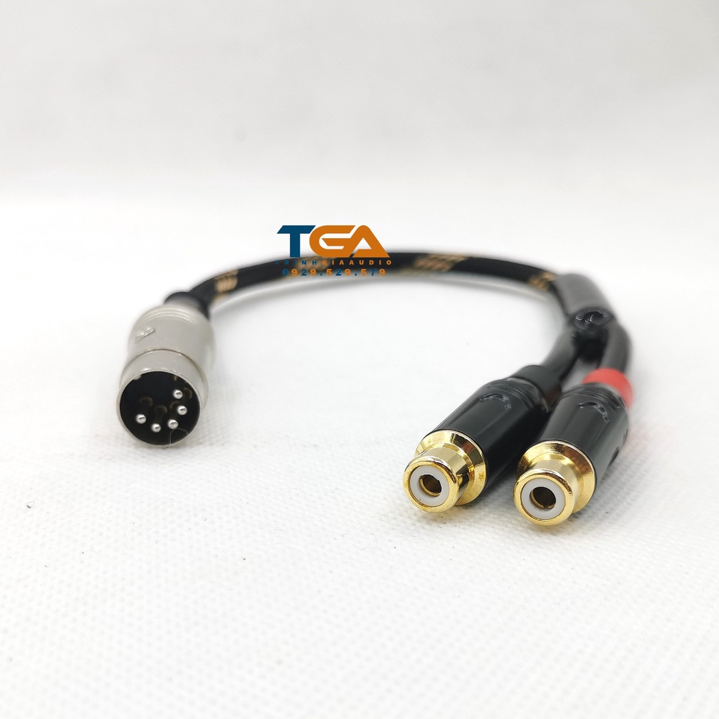 Dây Jack chuyển tín hiệu Midi din 5 chân ra AV, Hoa Sen, RCA