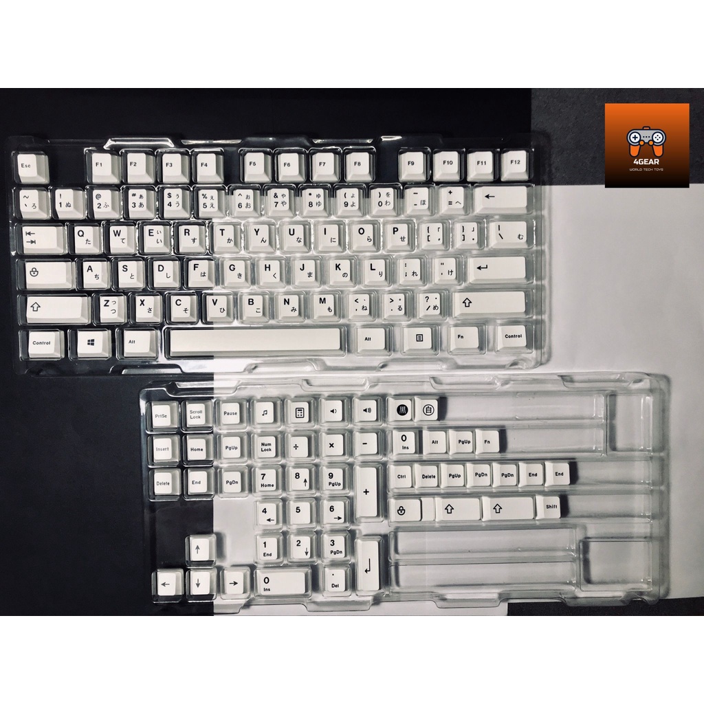 Keycap Japan Font siêu rẻ, nhựa PBT in dyesub, 126 nút bàn phím cơ, cherry profile minimalist
