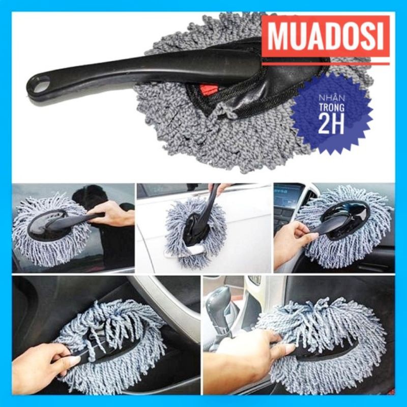 HCM - Chổi Cọ Lau Bụi Xe Máy Xe Hơi Ôtô Tiện Dụng