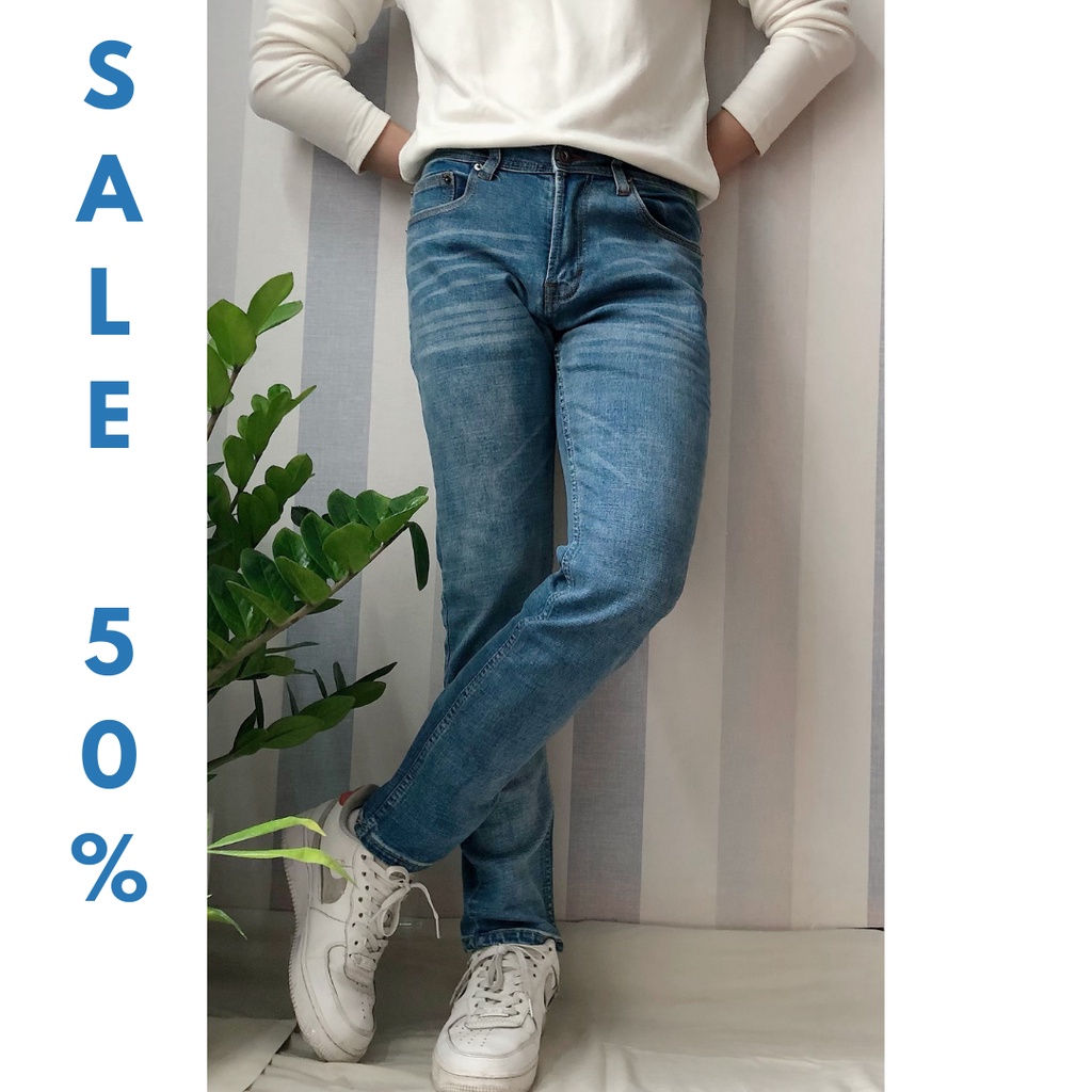 Quần bò nam 827 882.4 dáng Slim fit-chất liệu denim-co dãn nhẹ-HÀNG VIỆT NAM XUẤT KHẨU