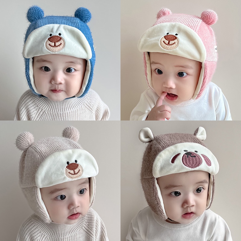 Mũ Lông Giữ Ấm Tai Dễ Thương Cho Bé Sơ Sinh 5-24 Tháng Tuổi F242
