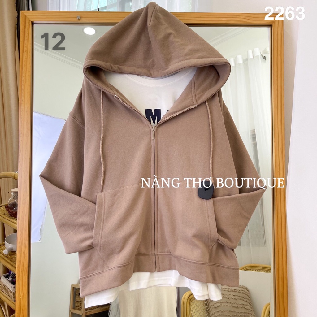 Áo khoác trơn nỉ đủ màu chất nỉ, form rộng, nhiều màu (ảnh thật do shop chụp) 2368