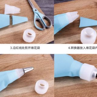 Chốt đui và túi bắt kem silicon