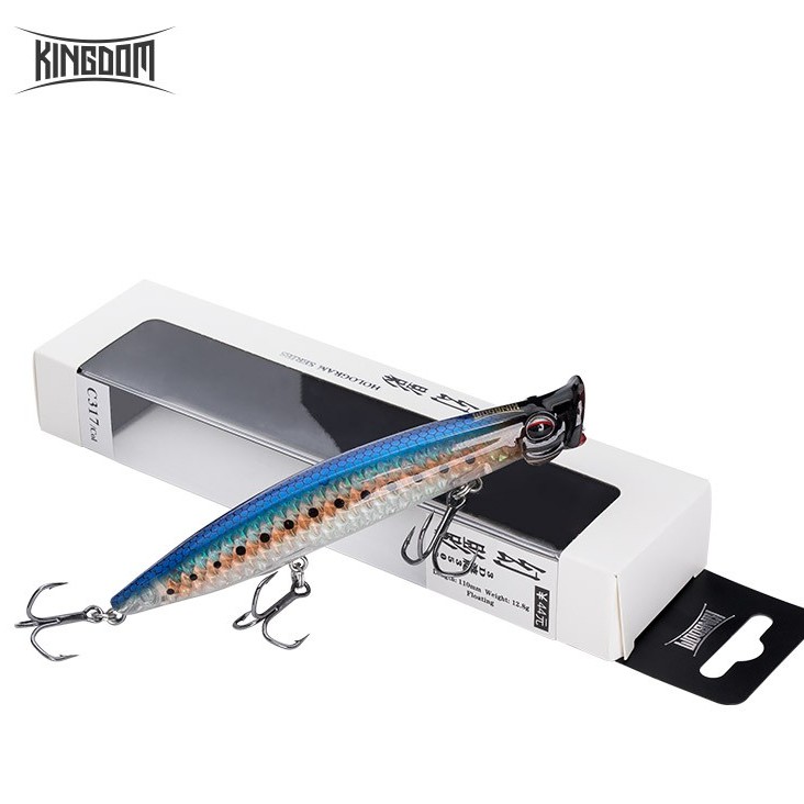 Mồi câu cá giả KINGDOM chất liệu cứng 7.5g/ 12.8g/ 18.5g chất lượng cao tiện lợi