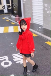 Áo khoác dạ lông mũ phù thuỷ