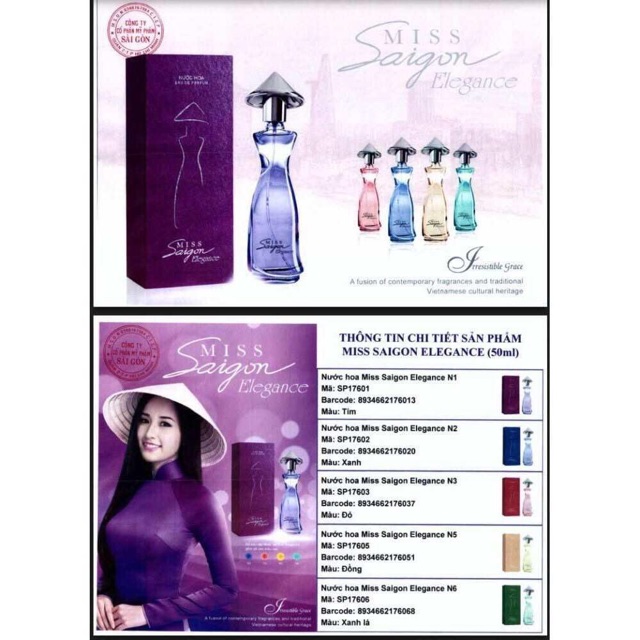 Nước hoa miss Sài gòn ELegance N1 tím | Thế Giới Skin Care