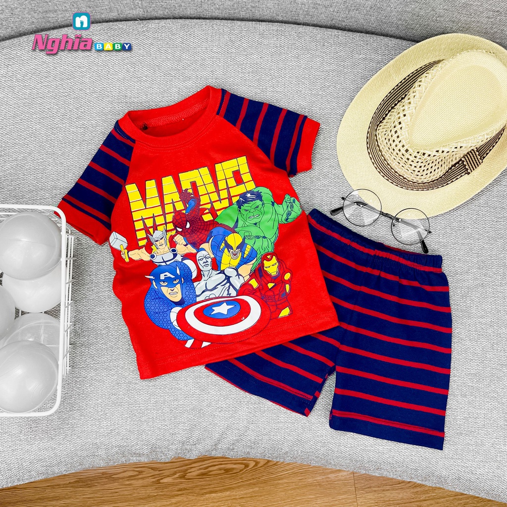 Bộ lửng đùi cotton borip NGHĨA BABY cho bé trai vải xuất xịn mịn mát phù hợp đi chơi, đi học, mặc nhà đẹp