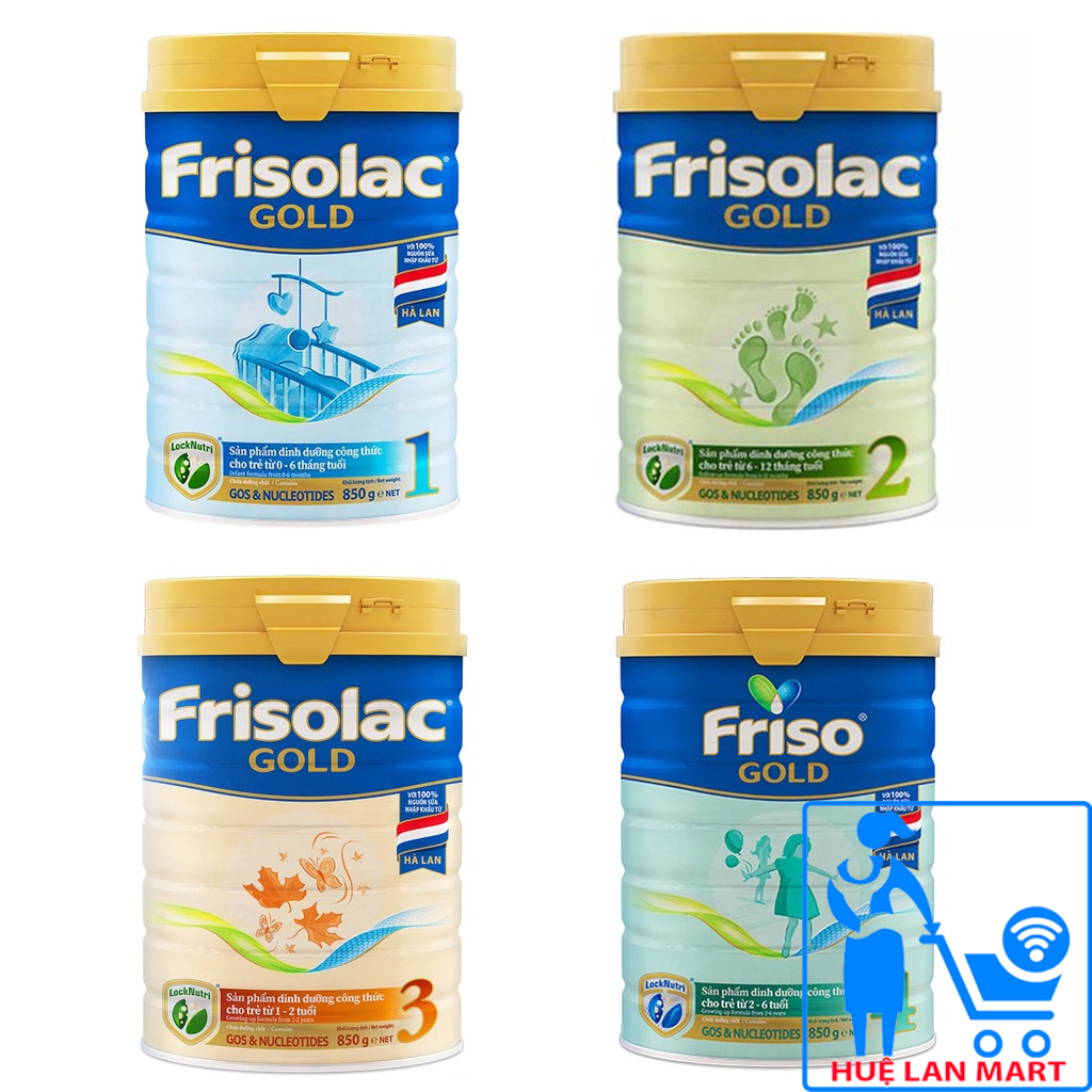 Combo 2 Hộp Sữa Bột Friesland Campina Frisolac Gold 1/2/3 - Friso Gold 4 - 850g