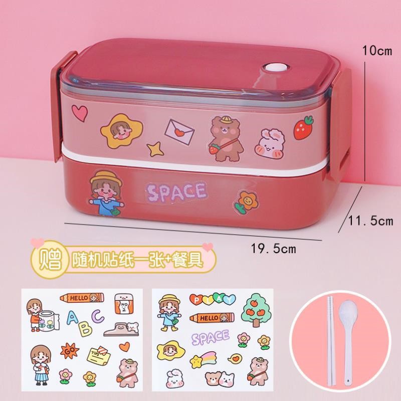 💔Tặng kèm túi đựng💔Hộp Đựng Cơm Văn Phòng, Cặp Lồng Đựng Cơm Văn Phòng 2 Tầng Hàn Quốc, Dùng Được Cho Lò Vi Sóng | BigBuy360 - bigbuy360.vn