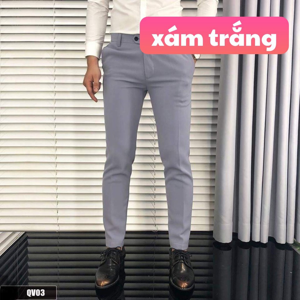 Quần âu nam màu ghi✈FREE SHIP✈ ống côn dáng Hàn Quốc | BigBuy360 - bigbuy360.vn