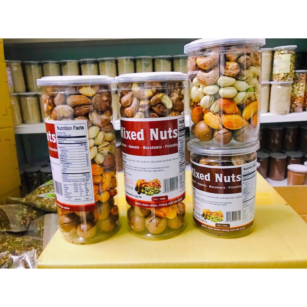 Mixed Nuts 4 in 1😽 Hạt Nhập Khẩu Ăn Vặt Giàu Dưỡng Chất 500g