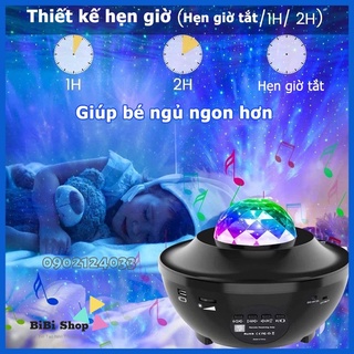 Đèn Led Chiếu Sao Galaxy, Mây Thiên Hà Kiêm Loa Bluetooth Phát Nhạt- Đèn Ngủ Led Galaxy Ngàn Sao (BiBi Shop)