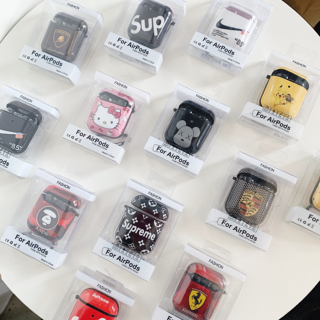 Vỏ bao airpod - Case airpod IMD Sup - Kaws- Ferrari - One piece ( tặng kèm móc) 1 2