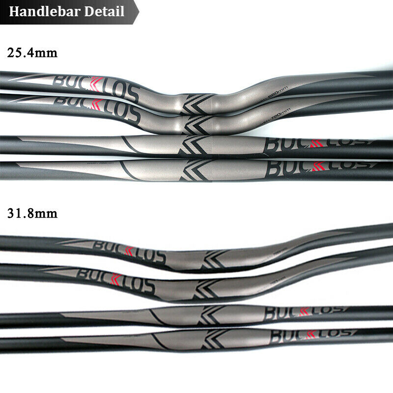 Bucklos 25.4 / 31.8mm MTB Tay Lái Xe Đạp Leo Núi Flat / Riser Bar AL 660 / 720 / 780mm Tay Cầm Thanh Phụ Kiện Xe Đạp