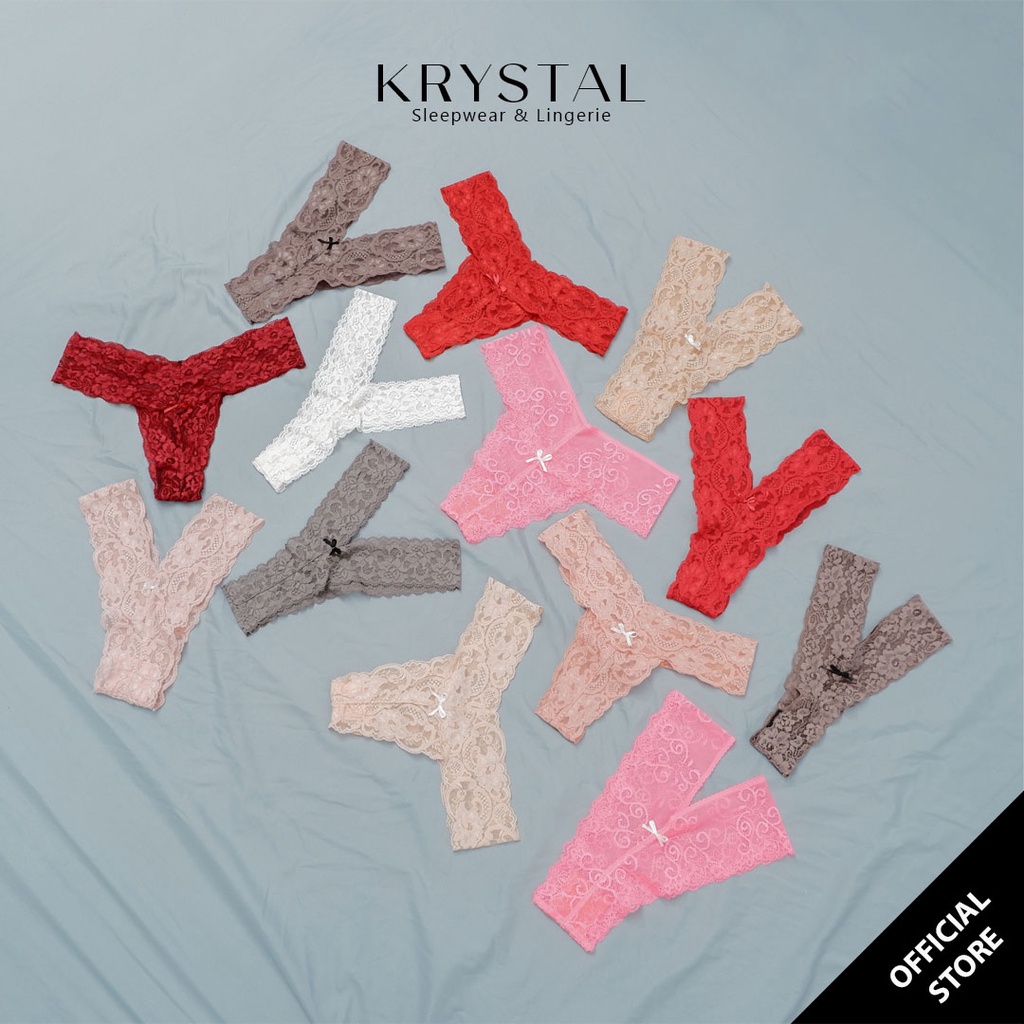 Quần lót ren chữ Y và chữ T KRYSTAL KQT04