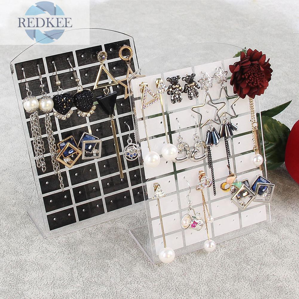 Giá Đỡ Treo Bông Tai 72 Lỗ Bằng Nhựa