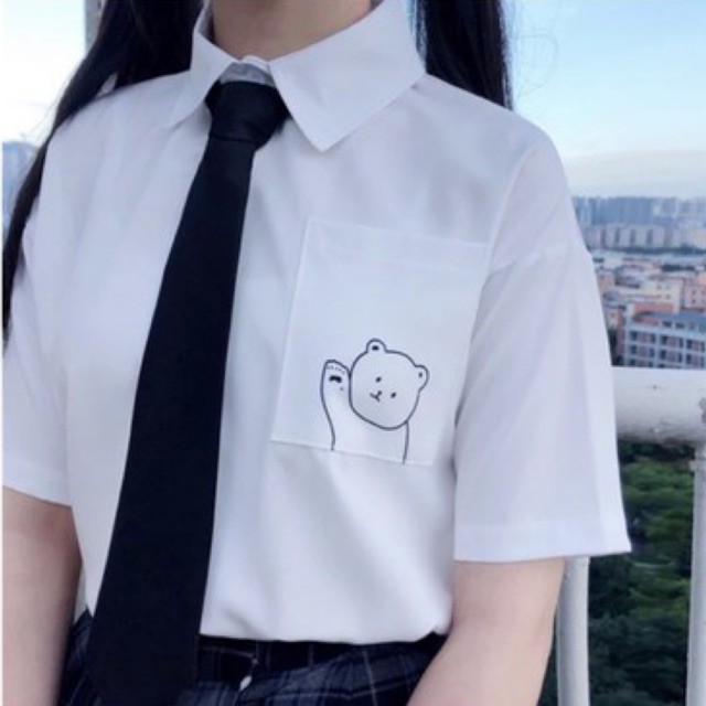 Áo sơ mi gấu cộc tay kèm cavat TH6