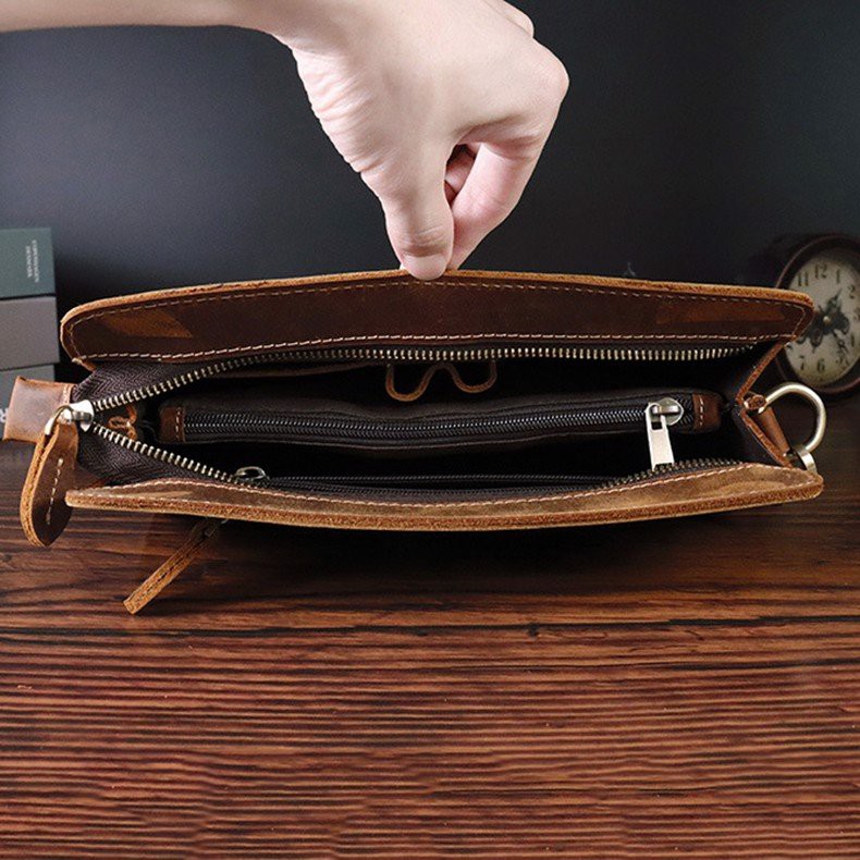 CLUTCH CẦM TAY DA SÁP CÓ QUAI MÓC - 2281927