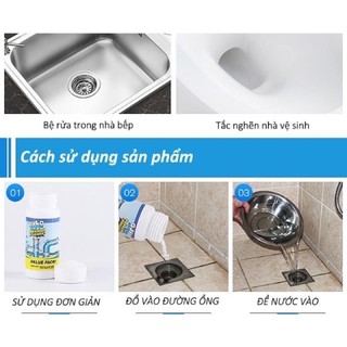 Lọ bột thông cống trắng wold 110g