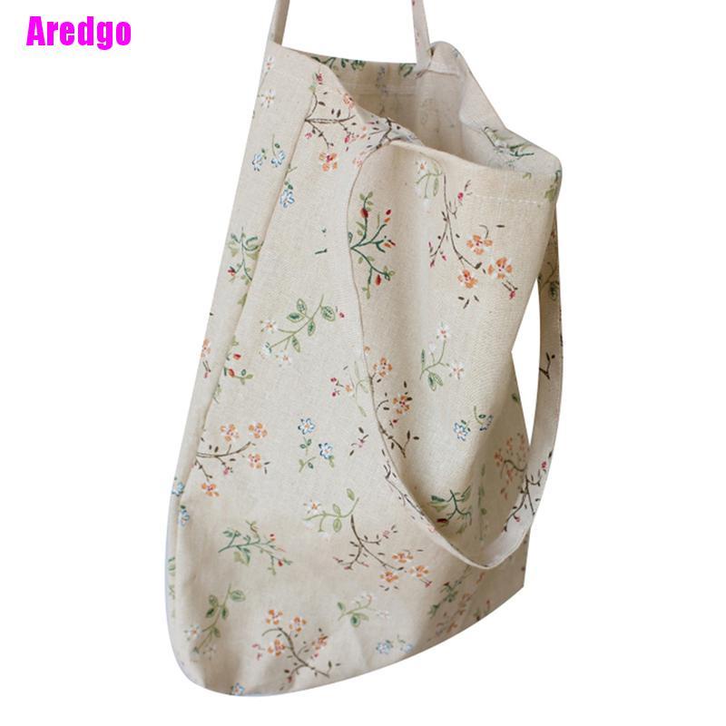 Túi xách tote đeo vai mua sắm bằng cotton linen thời trang cổ điển sành điệu cho nữ