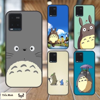 Ốp lưng Vivo Y21s, Y33s viền đen in hình Totoro dễ thương Tiến Minh