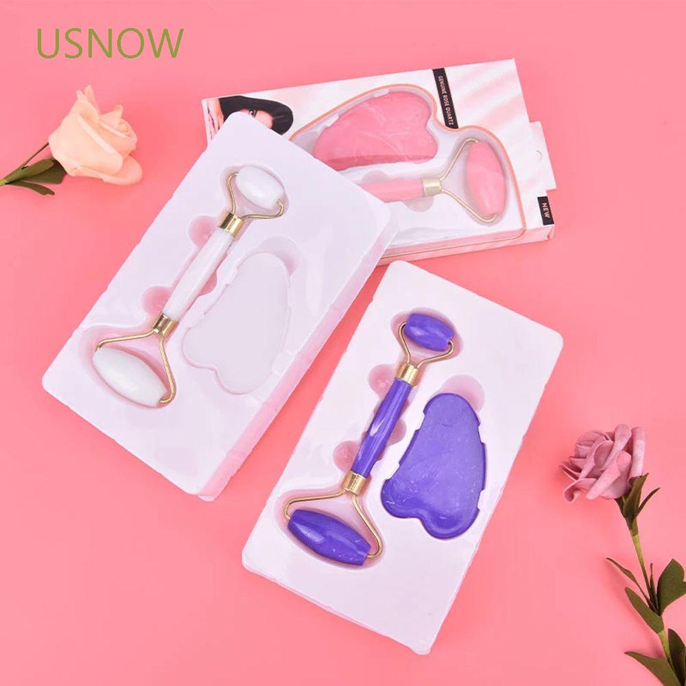 [Hàng mới về] Cây lăn massage kèm miếng cạo gió massage nâng mặt thư giãn làm thon vùng cổ chống lão hóa nhiều màu sắc