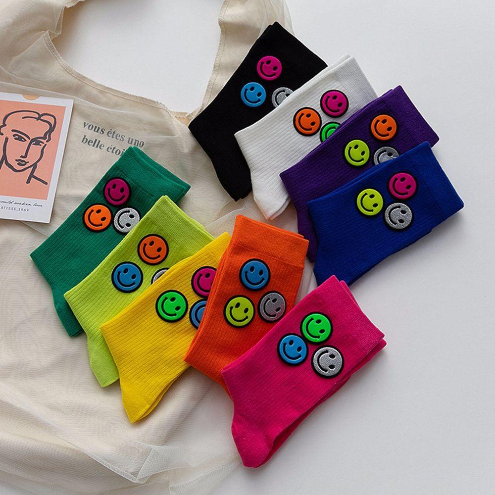 NICKOLAS Vớ Cotton Cổ Cao In Họa Tiết Hoạt Hình Dễ Thương Thời Trang Cho Nữ