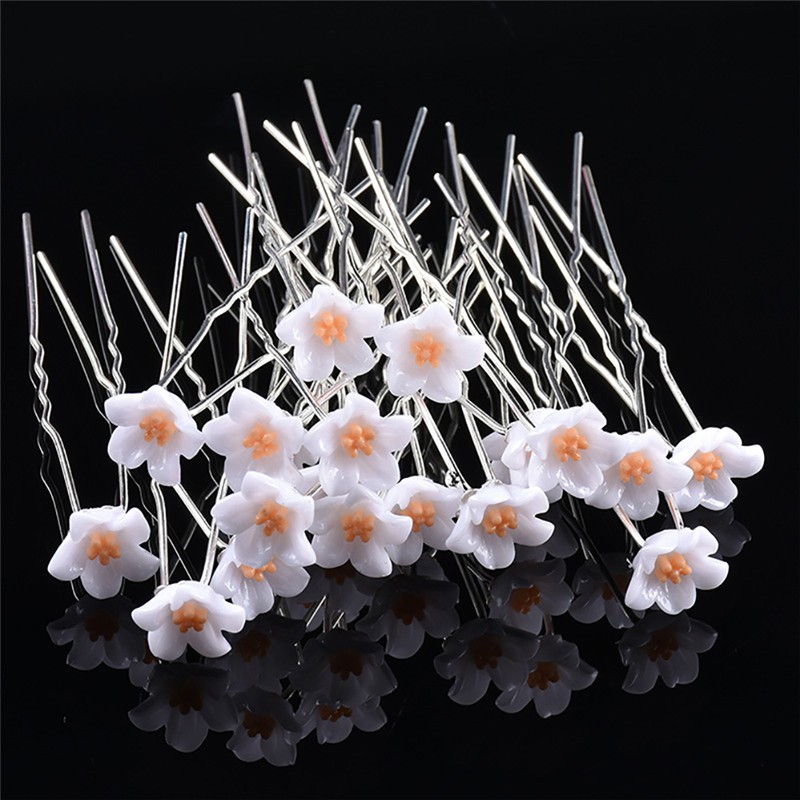 Set 10 trâm cài tóc cô dâu hình hoa phong cách thanh lịch xinh đẹp