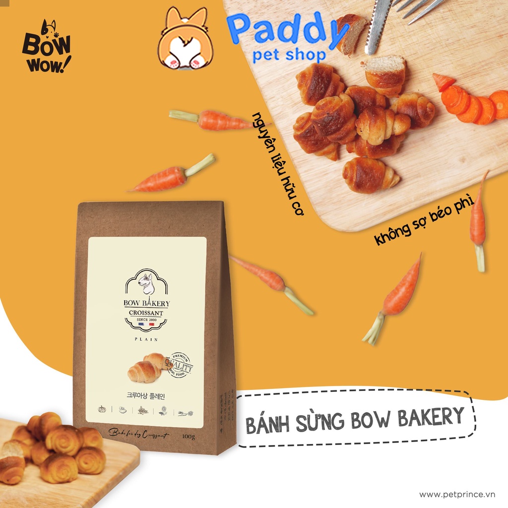 Bánh Sừng Bowwow Snack Thơm Ngon Cho Chó 100g