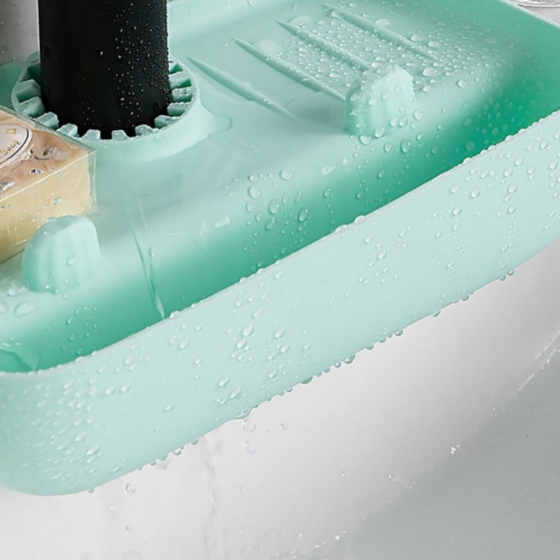 A-LIFE Khay Đựng Xà Phòng Ráo Nước Bằng Silicone Cho Bồn Rửa Nhà Bếp / Nhà Tắm